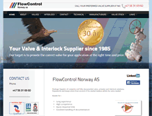 Tablet Screenshot of flowcontrol.no